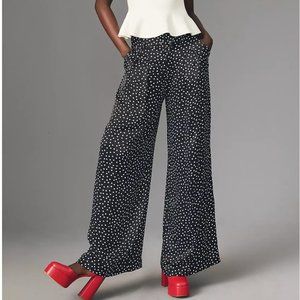 NWT Anthropologie The Avery Pleated Wide-Leg Trousers by Maeve: Printed Edition